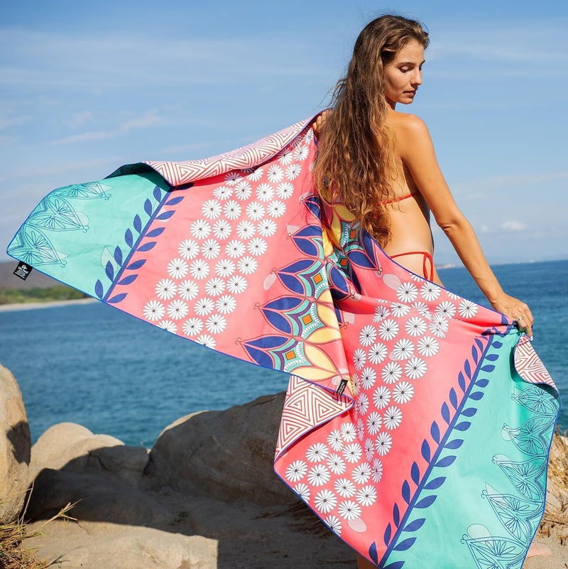 Elite Trend Quick Dry Towel Extra Large 78x35 Inch - Microfiber Beach Towel - Perfect for Beach, Travel, Swimming, Pool, Yoga, Hiking, Camping - Lightweight, Fast Drying, Compact for Adults (Bohemian) - Image 2